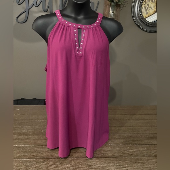 Studded Faux Halter Tank - Picture 1 of 4